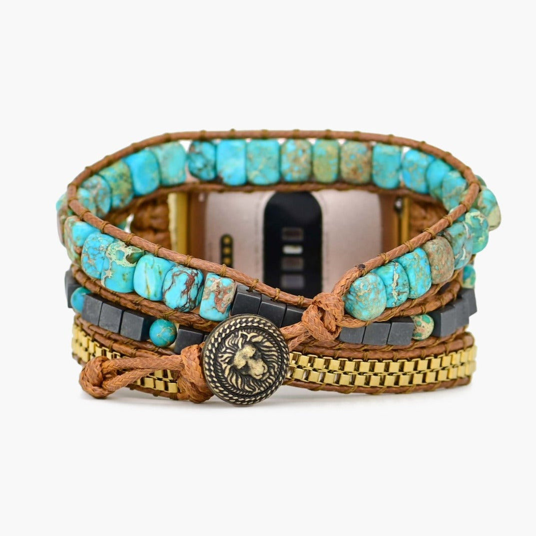 Turquoise Calming Energy Fitbit Versa 3 / Sense Watch Strap