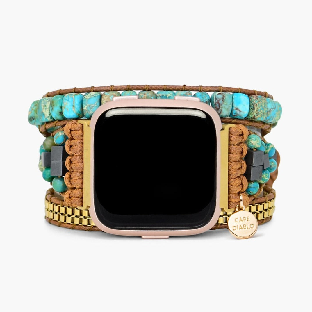 Turquoise Calming Energy Fitbit Versa 2 Watch Strap