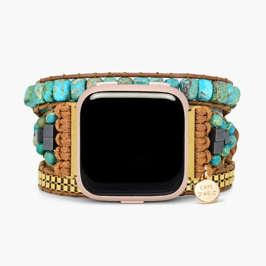 Turquoise Calming Energy Fitbit Versa 2 Watch Strap