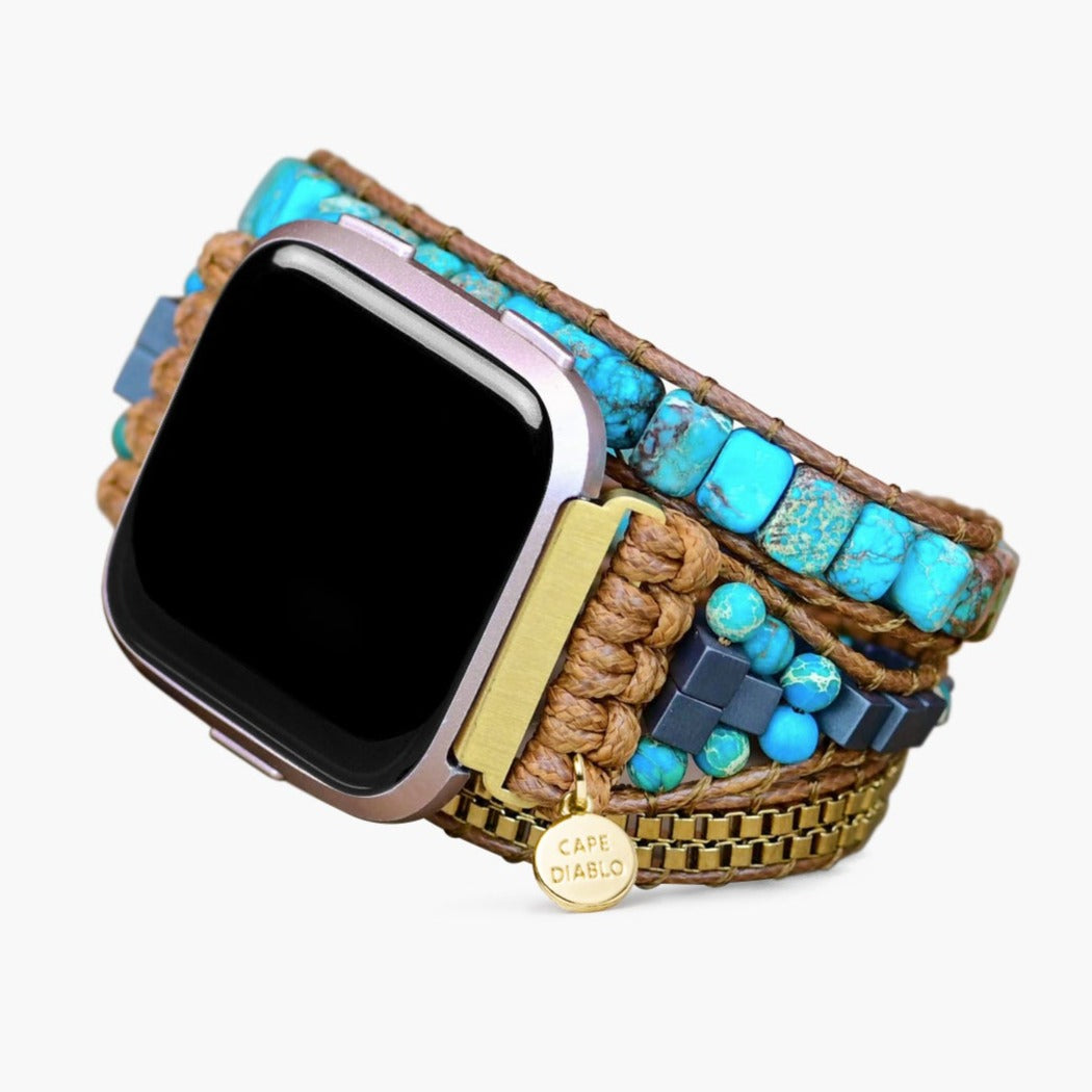 Turquoise Calming Energy Fitbit Versa 2 Watch Strap