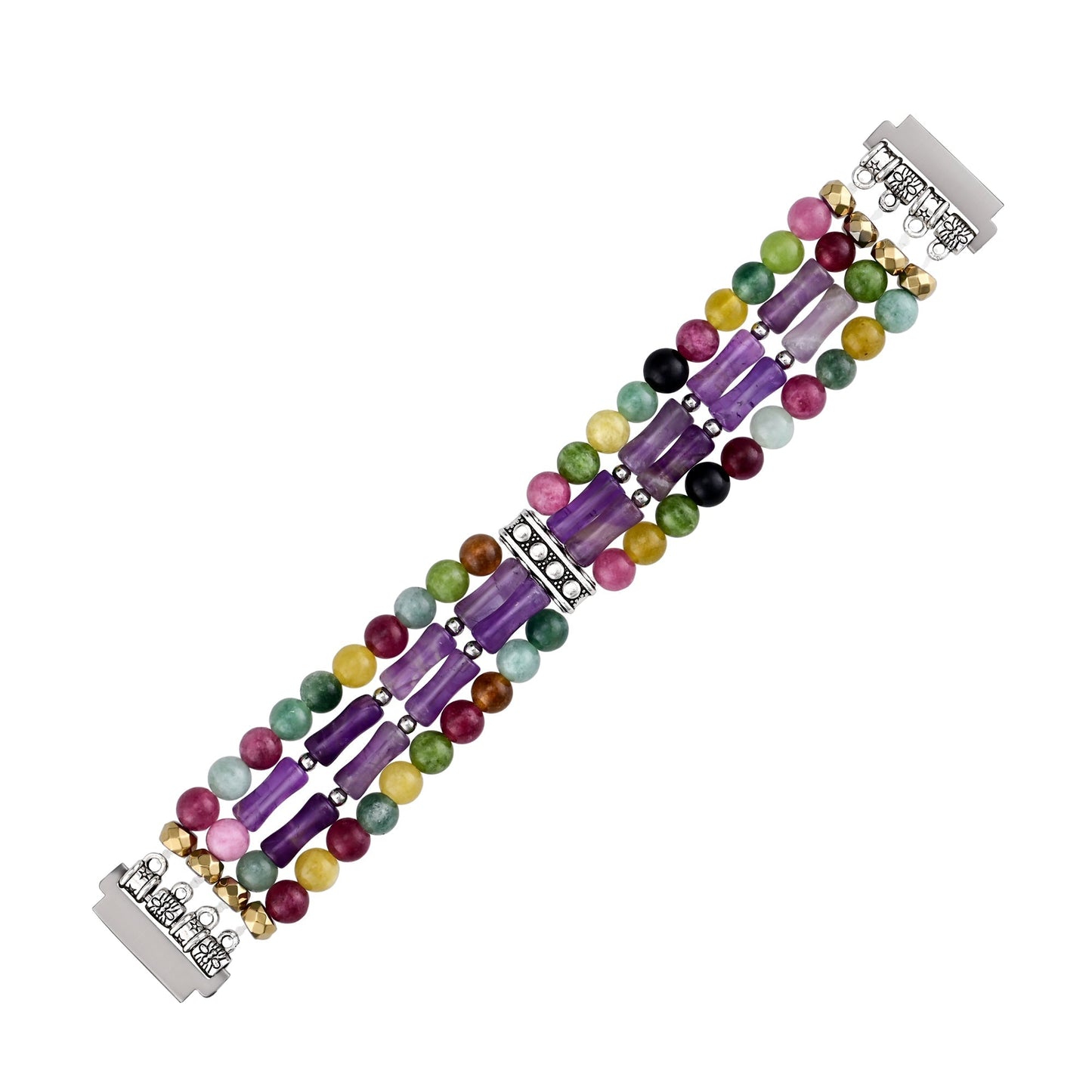 Mosaic Amethyst Samsung Galaxy Stretch Apple Watch Strap