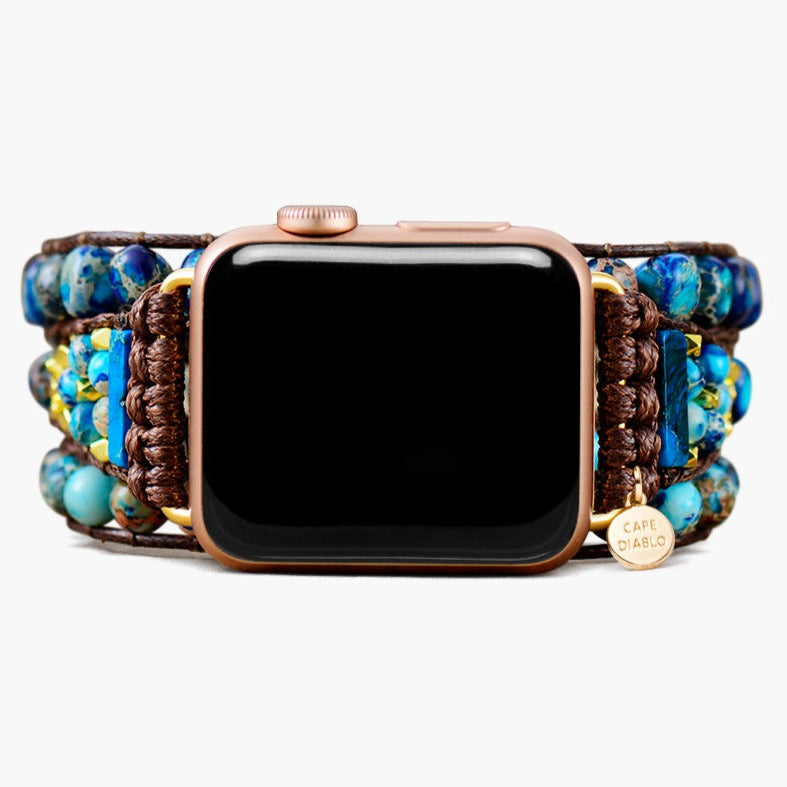 Graceful Blue Jasper Apple Watch Strap